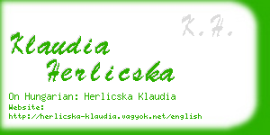 klaudia herlicska business card